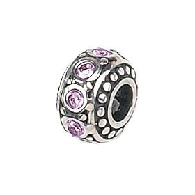 Zable(tm) Sterling Silver Crystal Birthstone June Bead Charm by