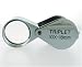 10x By 21mm Triplet Professional Jewelers Loupe Crome with Leather Case