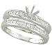 14K White Gold Channel Set Princess Cut Diamond Semi Mount Engagement Ring (0.50 ctw)