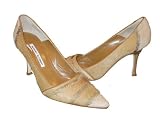 Manolo Blahnik - Manolo Blahnik Plezek Pumps Camel Shoes Pony Hair Heels- OnlyModa