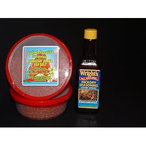 Click to buy Hawaiian Kalua Pig Kit (Two Hawaiian Salts and Liquid Smoke)from Amazon!