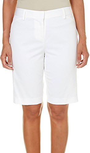 Nue Options Petite Soid Bermuda Shorts 2P White