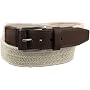 Dockers Men's 38Mm Stretch Web With Leather Tabs Belt