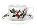 Portmeirion Holly and Ivy Teacup and Saucer, Traditional Shape
