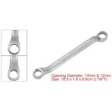 Buy 10mm 12mm Offset Metal 12 Point Ring End Box Wrench Spanner by uxcell
