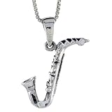 Buy Sterling Silver Saxophone Pendant