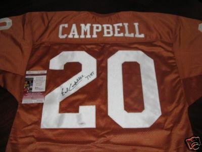 Earl Campbell Signed Jersey - Texas Longhorns Orange Custom HT 77 Heisman) - Autographed College Jerseys