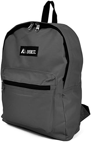 Solid Colored Backpack, Dark Gray