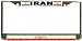 Iran Iranian Flag Chrome Metal License Plate Frame Holder
