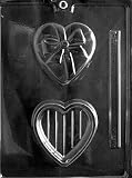 HEART POUR BOX WITH BOW Valentine Candy Mold chocolate