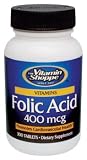 Vitamin Shoppe - Folic Acid, 400 mcg, 300 tablets