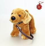 BuySurprise Present Deluxe 30cm Standing Labrador Puppy on Lead Soft Plush Dog by Keel Toys - Looks Real and Feels Real Puppy - A Great Gift for Dog Lovers