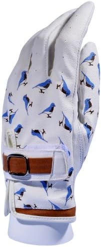 LilyBeth Golf Women's Printed Bluebird Buckled Glove (X-Large, Left)