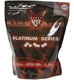 King Arms 6mm Platinum Series airsoft BBs, 0.25g, 4000 rds, white