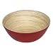 Bamboo and Lacquer. No Hot Foods or Liquids. Red Bowl-Round 