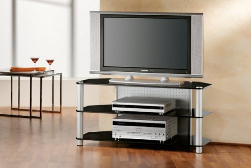 VCM Arrezzo TV-LCD-Rack schwarzglas