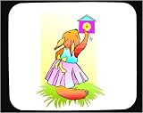 Mouse Pad with kid, body, individuals, individual, squirrel, setting, humans, girl, person, human, persons, cuckoo, clock, people, child