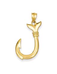 14k Whale Tail Hook Pendant, Best Quality Free Gift Box Satisfaction Guaranteed