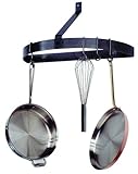indicate Enclume PR9 HS Premier Wall Half Circle Pot Rack, Hammered Steel