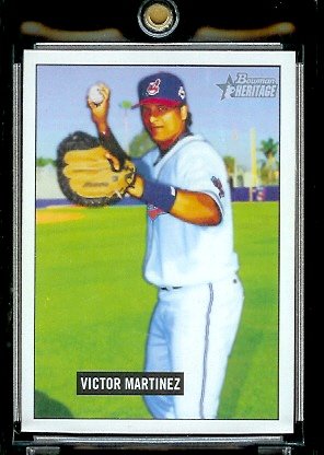 2005 Bowman Heritage # 79 Victor Martinez Cleveland Indians Baseball Card