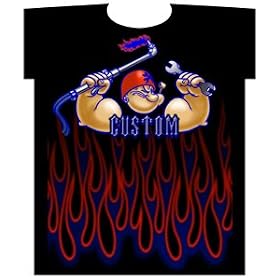 Popeye Custom Flames Shirt 20-36