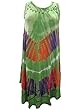 Multicolor Dress Embroidered Neckline Sleeveless Rayon