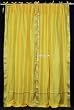 Yellow Tie Top / Ribbon Top Purple Silk Sari fabric Drapes, Panels, Curtains