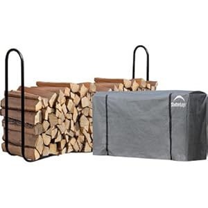 ShelterLogic Firewood Rack and Cover - 8Ft.L, 1/2-Cord Capacity, Model 