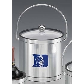 Kraftware 20164 Duke 3 Quart Brushed Chrome Mylar Ice Bucket with Acrylic Cover by Kraftware