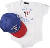 Detroit Pistons Newborn ''My First Pistons Tee'' Bodysuit and Cap Set