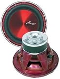 Single 12 Inch Car Subwoofer Red