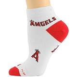 Los Angeles Angels of Anaheim Ladies White Team Logo Ankle Socks