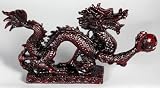 Best Lunar New Year Gift Ideas-8" Chinese Prosperity Pearl in Claw Lucky Red Dragon Statue