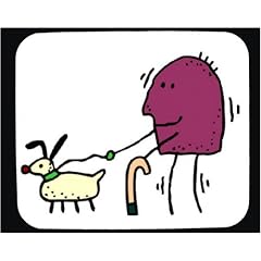Mauspad mit der Grafik: K�rper, Haustier, Walking, Individuums, Personen, Person, traurig, Zuckerrohr, Menschen, Aufmerksamkeit, Absorbentien, Tier, B�rger, Einzelpersonen, Gef�hl, �ltere Menschen, menschlich, senior, Hund, Leute, Eintritt in den Ruhestand