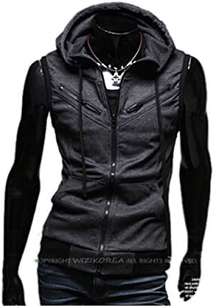Sport Gym Sexy Sleeveless Men's Cool Cotton Blend Hoodie Summer Tops Tee T-Shirt