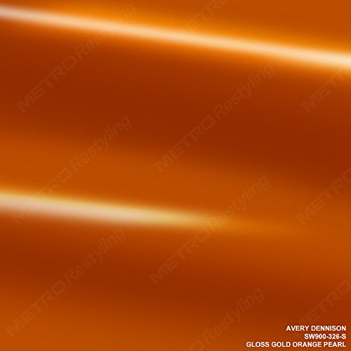 3in x 5in (SAMPLE SIZE) Avery SW900 Supreme GLOSS GOLD ORANGE PEARLESCENT Vinyl Car Wrap Film SW900-326-S
