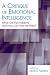 Critique of Emotional Intelligence: What Are the Problems And How Can They Be Fixed? (Applied Psychology) (Series in Applied Psychology)