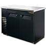 Back Bar Cooler, 2 Door, Holds 82 6-Packs or 2 Kegs, Black