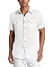 Kenneth Cole Men's Linen Solid Shirt, White, X-Large