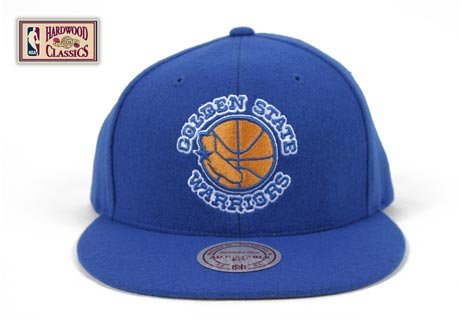 Golden State Warriors Blue Snapback Adjustable Plastic Snap Strap Back Hat / Cap