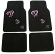Purple Butterfly Front & Rear Carpet Car Truck SUV Floor Mats