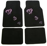 Purple Butterfly Front & Rear Carpet Car Truck SUV Floor Mats