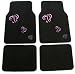 A Set of 4 Universal Fit Purple Butterfly Carpet Floor Mats for Cars / Truck