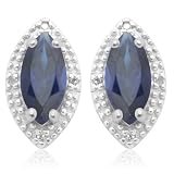 10k White Gold Marquise Created Ceylon Sapphire and Diamond Earrings 41JQoPt%2BWnL. SL160 10k White Gold Marquise Created Ceylon Sapphire and Diamond Earrings