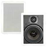 New 6.5" In Wall Surround Sound HD Home Theater Rectangular Kevlar Speaker Pair TS65W