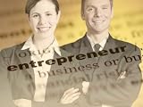 Definition of Entrepreneur over Business People Photographic Poster Print