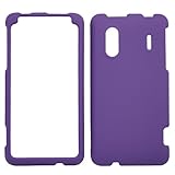 GTMax Purple Hard Rubberized Snap On Case + Clear LCD Screen Protector + Ca ....