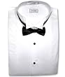 Men's Tuxedo White Dress Shirt w/ Black Bow Tie