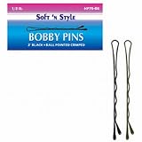 Soft N Style 2" Bobby Pins Black 1/2 lb. (Pack of 3)