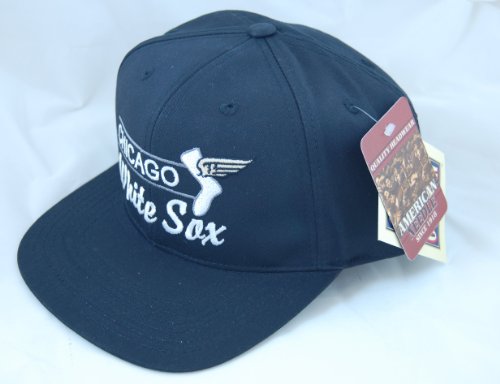 Chicago White Sox Solid Color Flat-Billed Snapback Cap by American Needle